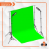 KIT CHROMA KEY 4,0x3,0M COM TECIDO VERDE + 2 REFLETORES